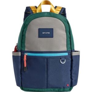 NWT STATE BAGS Kids Green Navy Kane Mini Backpack NEW SEALED